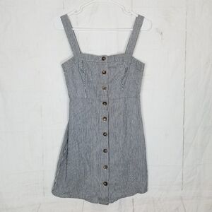 Hollister stripped button front mini dress size small